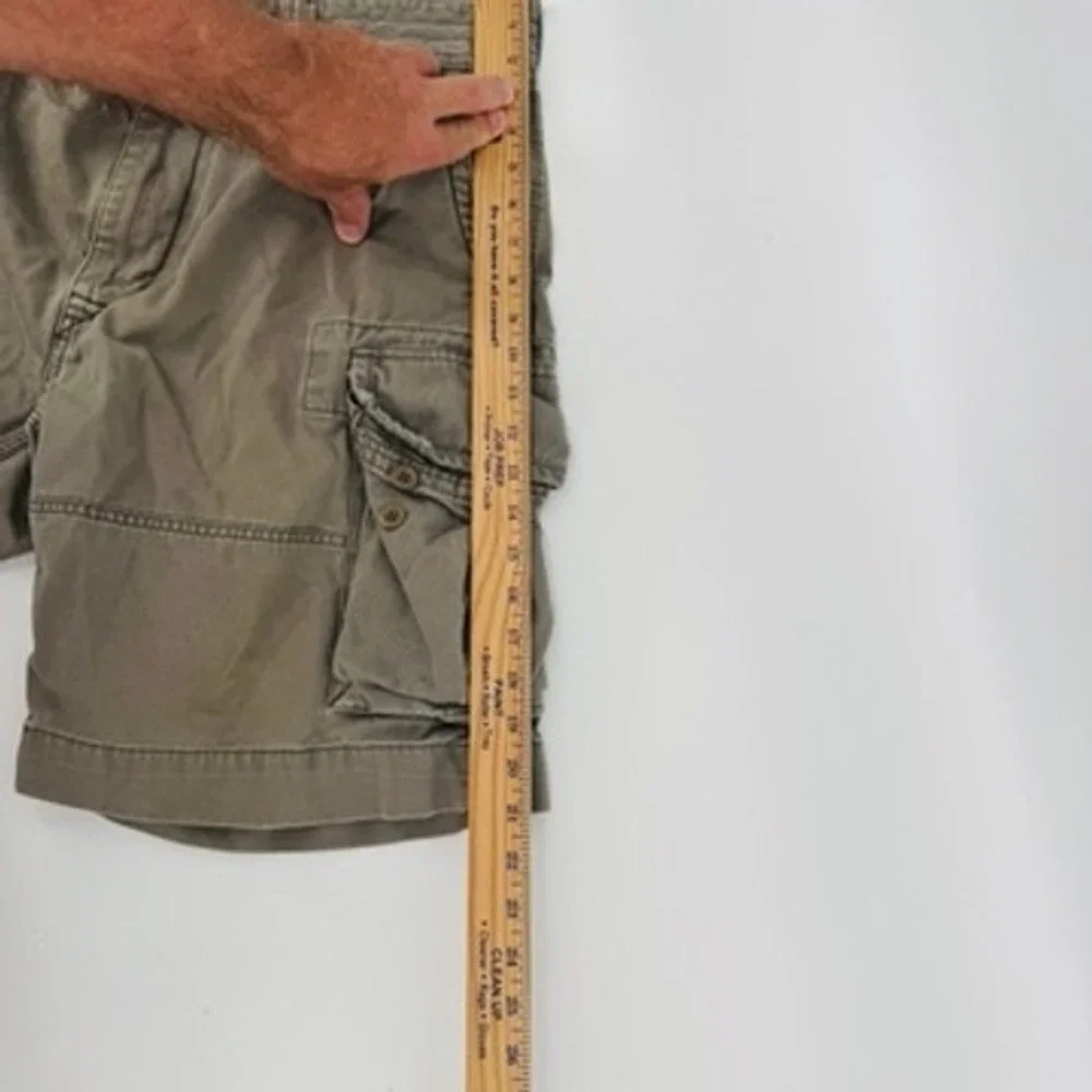 Y2k Polo‎ Ralph Lauren Cargo Shorts Baggy Mens 35 Green Classic Heavy Utility